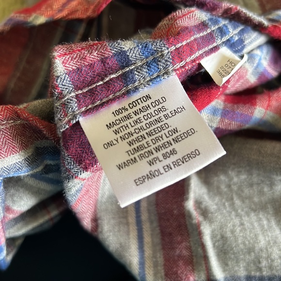Men’s Club Room Slim Fit Flannel Button Down Shirt, Size Small - Picture 3 of 3